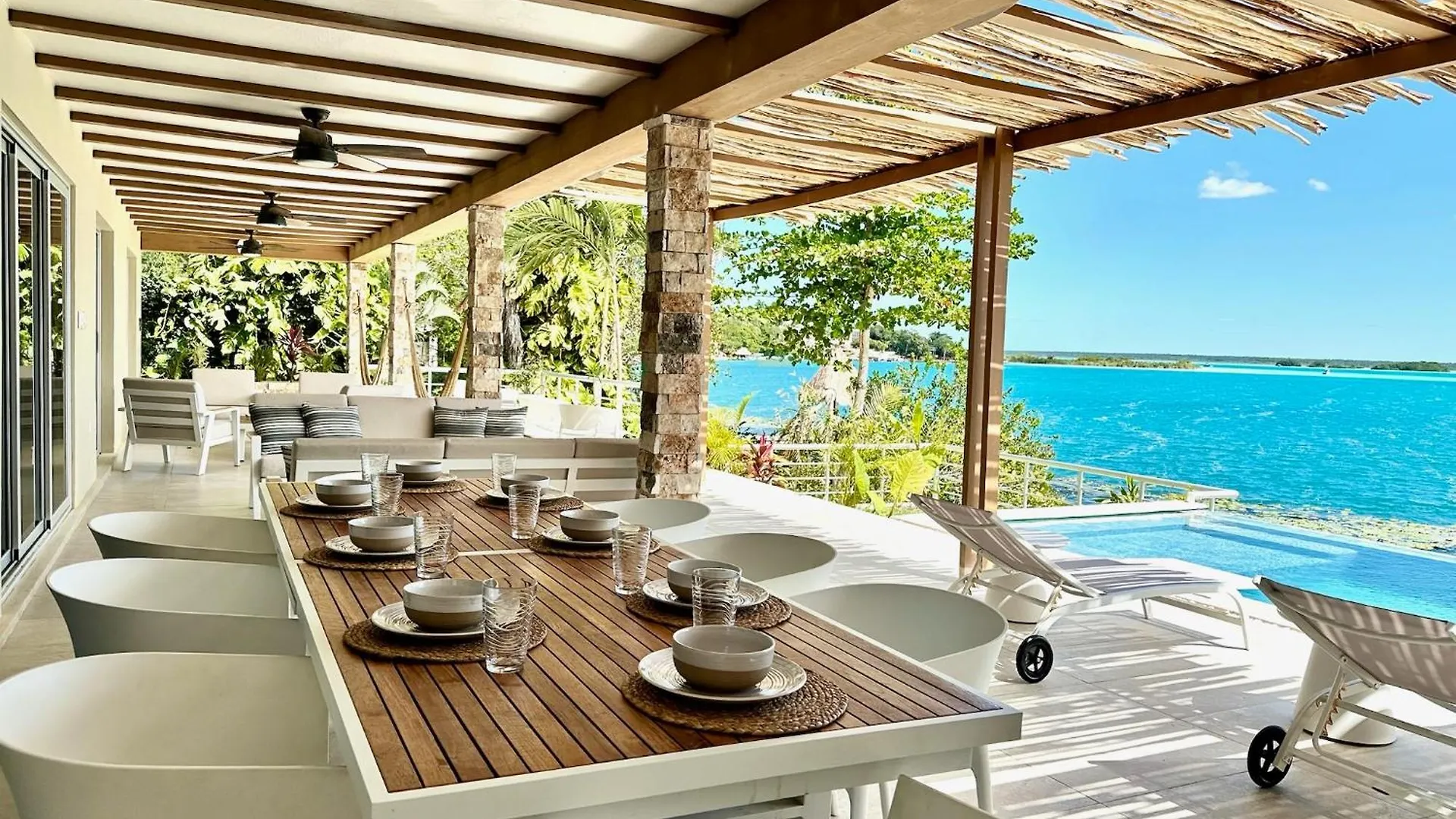 Casa Sol Y Luna -Beautiful Sunrises And Infinity Pool Bacalar Mexico
